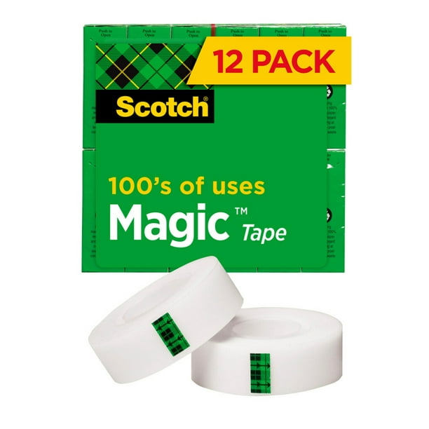 12//PK Lot Of 2 Magic Tape Total Of 24 Clear 3//4/"x1000/" Refill Value Pk